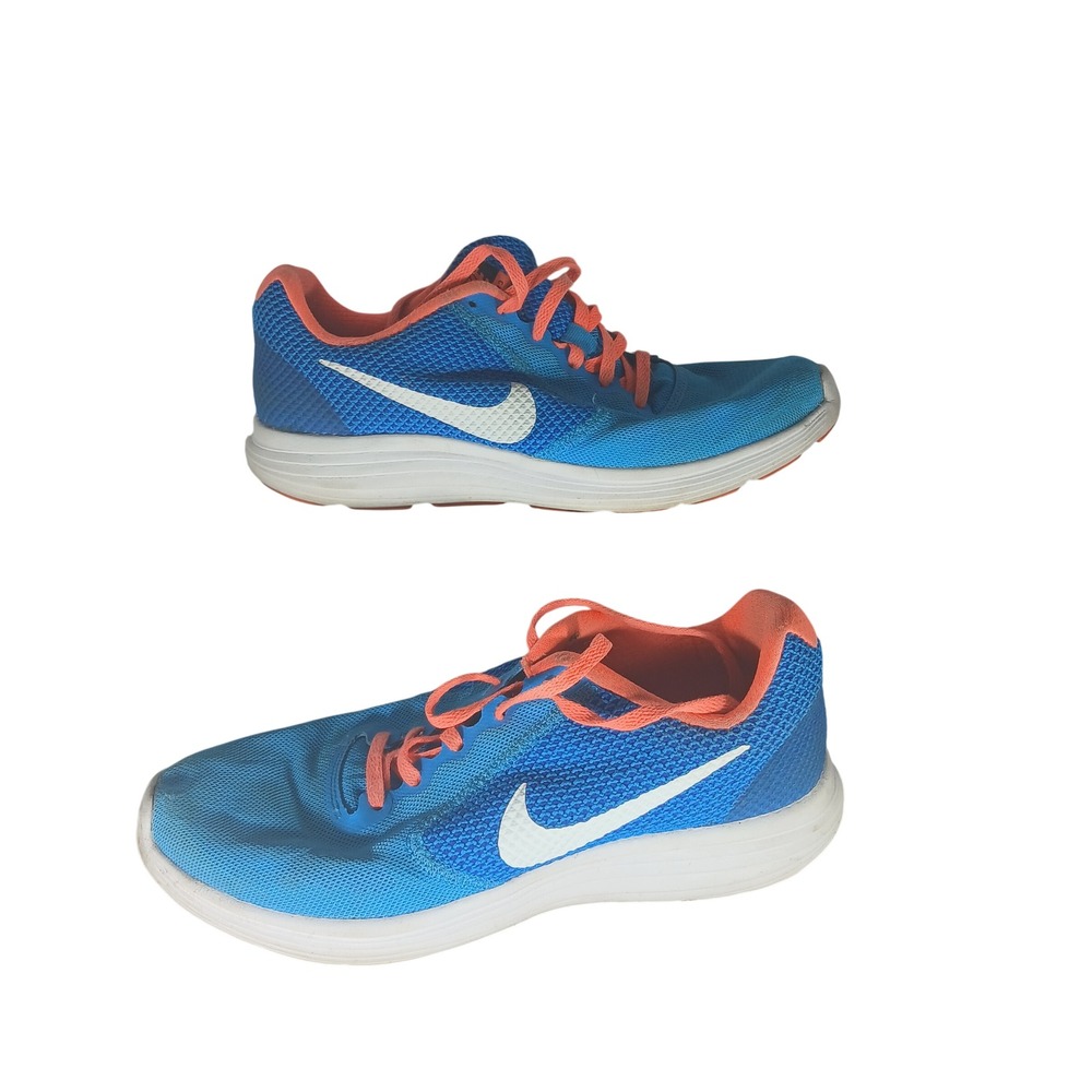 Nike Revolution 3‎ Womens Blue Orange Running Shoes 819303-402 Size 8.5